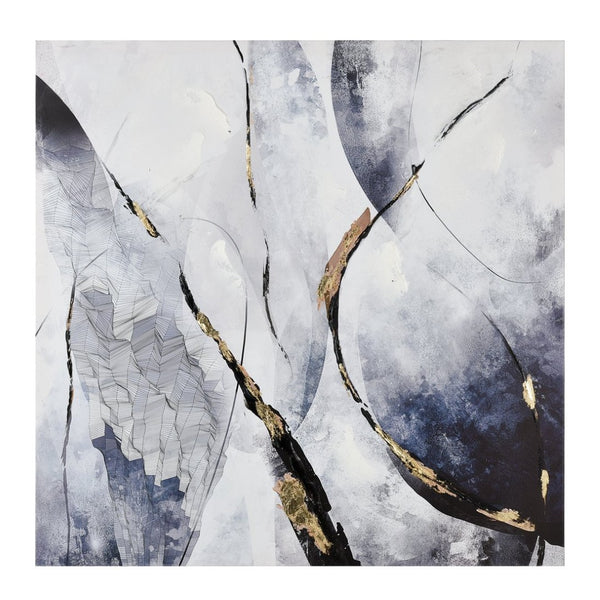 Atlas Strength II Wall Art - Contemporary Abstract Canvas with Gold Leaf Accents for Modern Spaces WA11153-02