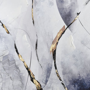 Atlas Strength II Wall Art - Contemporary Abstract Canvas with Gold Leaf Accents for Modern Spaces WA11153-02