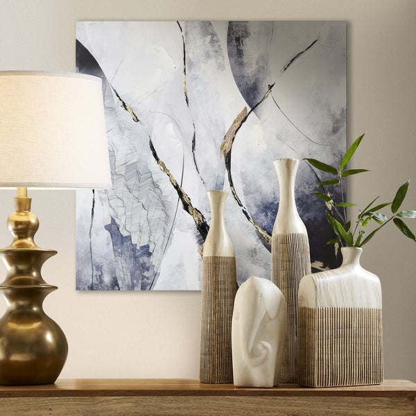 Atlas Strength II Wall Art - Contemporary Abstract Canvas with Gold Leaf Accents for Modern Spaces WA11153-02