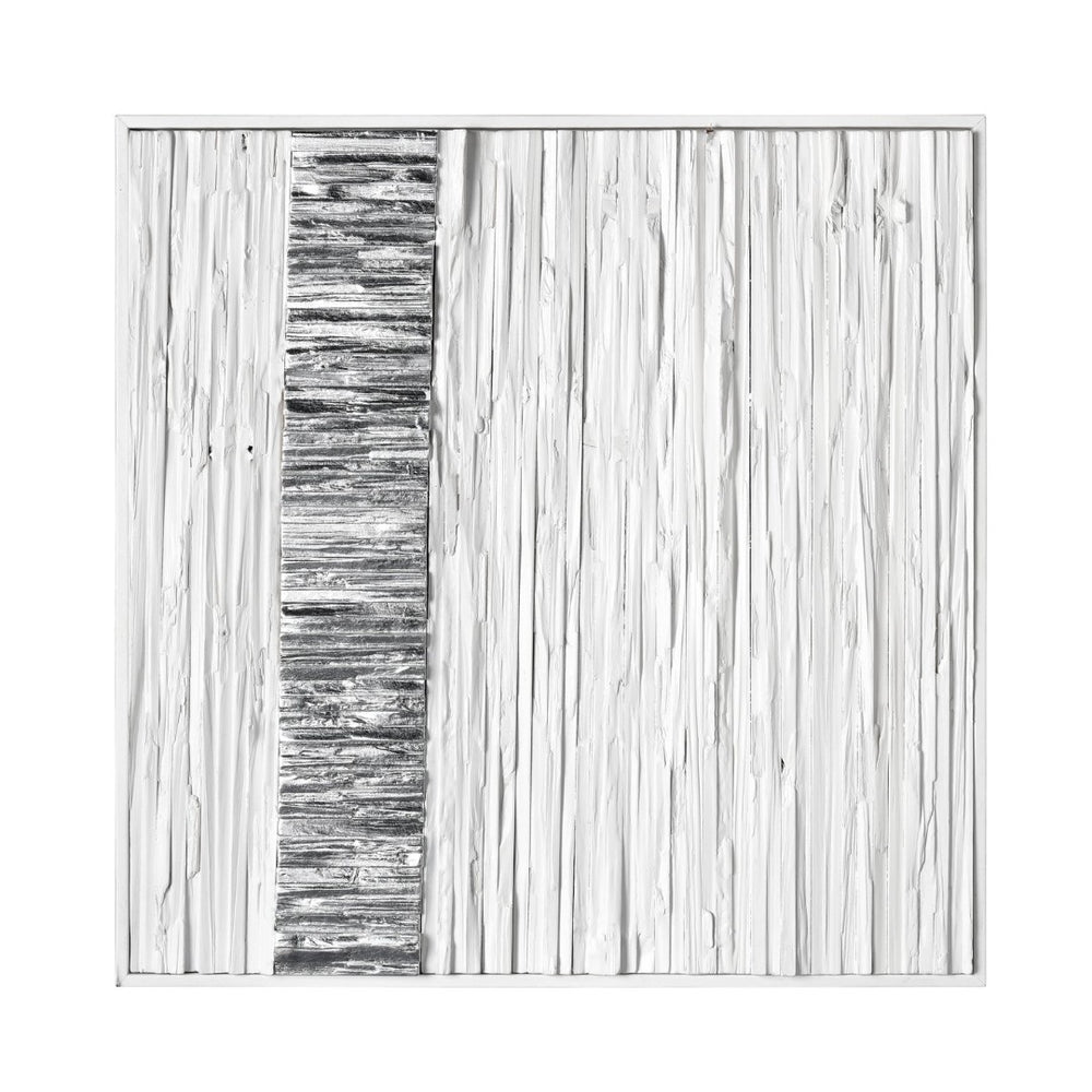 Atlas Stripe Wood I Modern Geometric Dimensional Wall Art with Metallic Accent for Contemporary Spaces WA11154-01