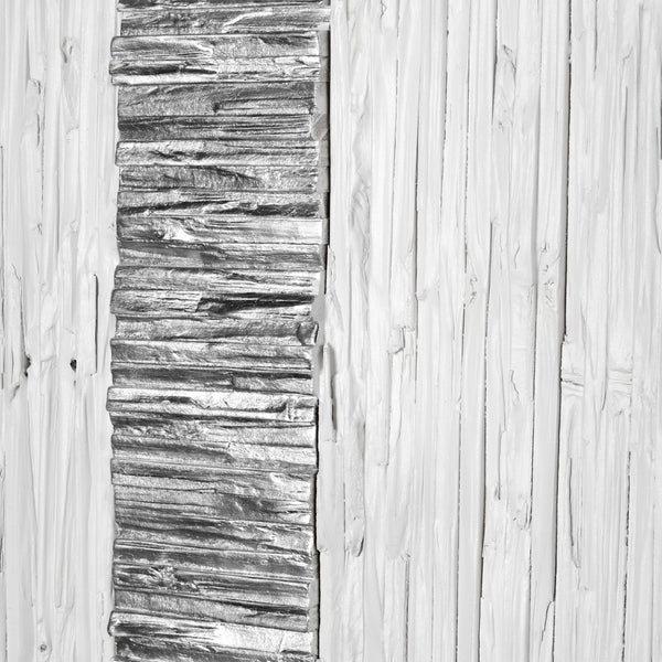 Atlas Stripe Wood I Modern Geometric Dimensional Wall Art with Metallic Accent for Contemporary Spaces WA11154-01