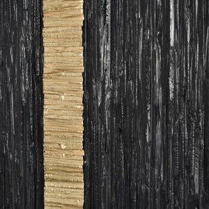 Atlas Stripe Wood II Dimensional Wall Art - Modern Black & Gold/Silver Accent for Chic Home Decor WA11154-02