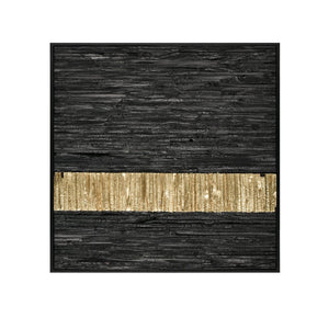 Atlas Stripe Wood II Dimensional Wall Art - Modern Black & Gold/Silver Accent for Chic Home Decor WA11154-02