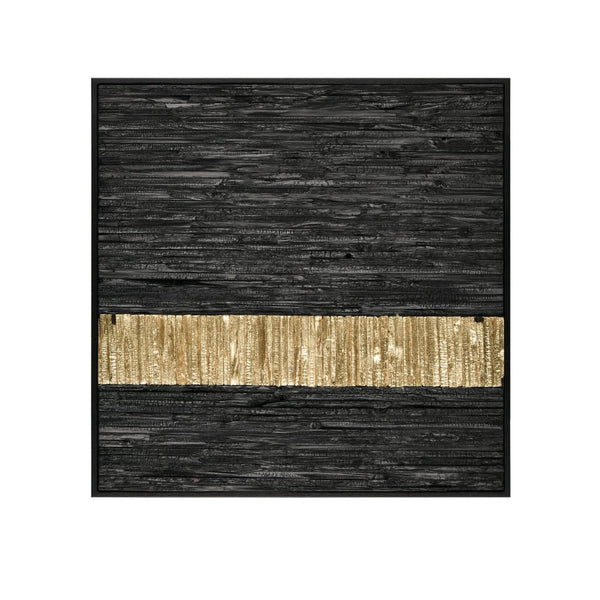 Atlas Stripe Wood II Dimensional Wall Art - Modern Black & Gold/Silver Accent for Chic Home Decor WA11154-02