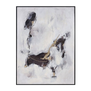 Atlas Tempest I Large-Scale Abstract Wall Art with Gold Accents – Modern Framed Decor for Elegant Spaces WA11158-01
