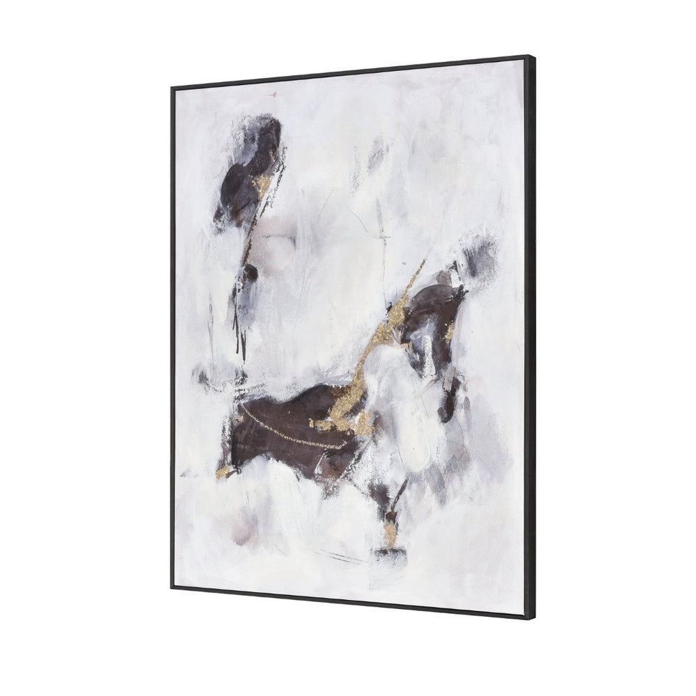 Atlas Tempest I Large-Scale Abstract Wall Art with Gold Accents – Modern Framed Decor for Elegant Spaces WA11158-01