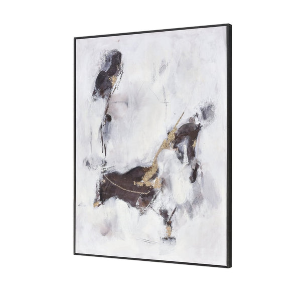 Atlas Tempest I Large-Scale Abstract Wall Art with Gold Accents – Modern Framed Decor for Elegant Spaces WA11158-01