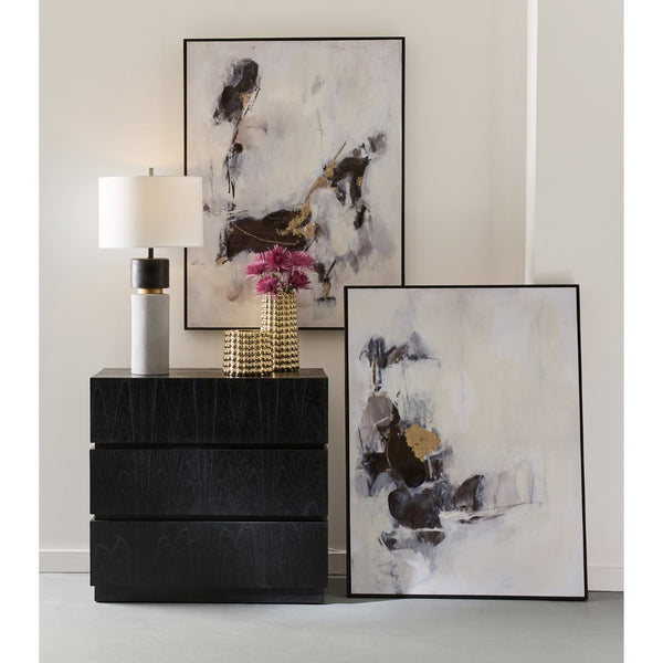 Atlas Tempest I Large-Scale Abstract Wall Art with Gold Accents – Modern Framed Decor for Elegant Spaces WA11158-01