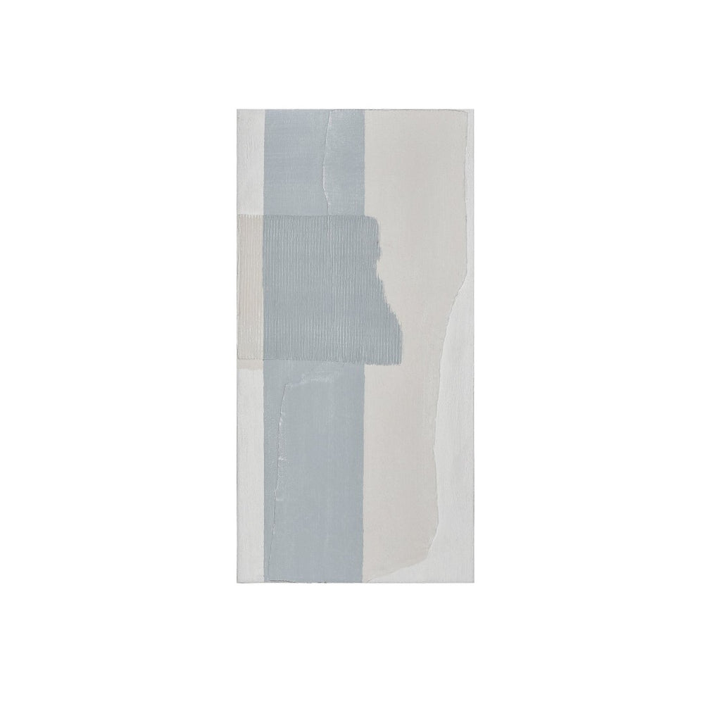 Atlas Tierra I Hand-Painted Abstract Wall Art - Tranquil Blue Canvas for Modern Coastal Decor WA11159-01