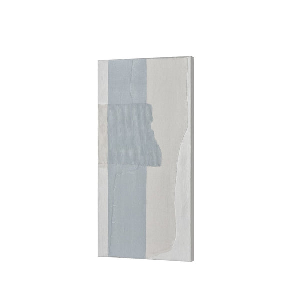 Atlas Tierra I Hand-Painted Abstract Wall Art - Tranquil Blue Canvas for Modern Coastal Decor WA11159-01