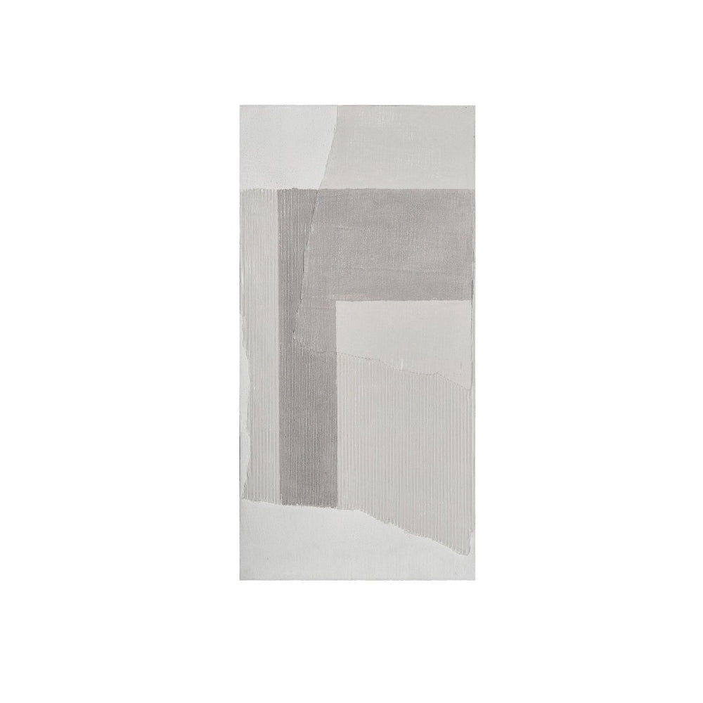 Atlas Tierra Hand-Painted Abstract Wall Art - Contemporary Gray Canvas for Modern Home Decor & Gallery Walls WA11159-02