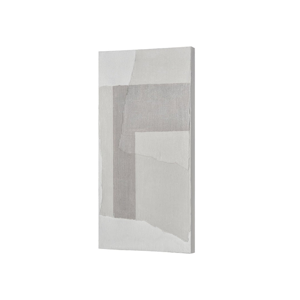 Atlas Tierra Hand-Painted Abstract Wall Art - Contemporary Gray Canvas for Modern Home Decor & Gallery Walls WA11159-02