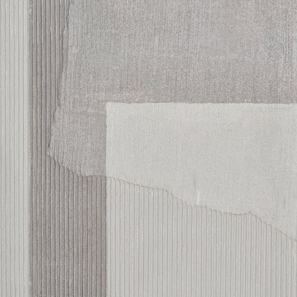 Atlas Tierra Hand-Painted Abstract Wall Art - Contemporary Gray Canvas for Modern Home Decor & Gallery Walls WA11159-02