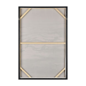 Atlas Tumult Hand-Finished Abstract Waterscape Wall Art – Modern Coastal Decor with Gold Accents WA11161-01