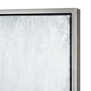 Atlas Turner Contemporary Abstract Wall Art in Silver and Blue, Ready to Hang for Elegant Home Décor WA11162-01