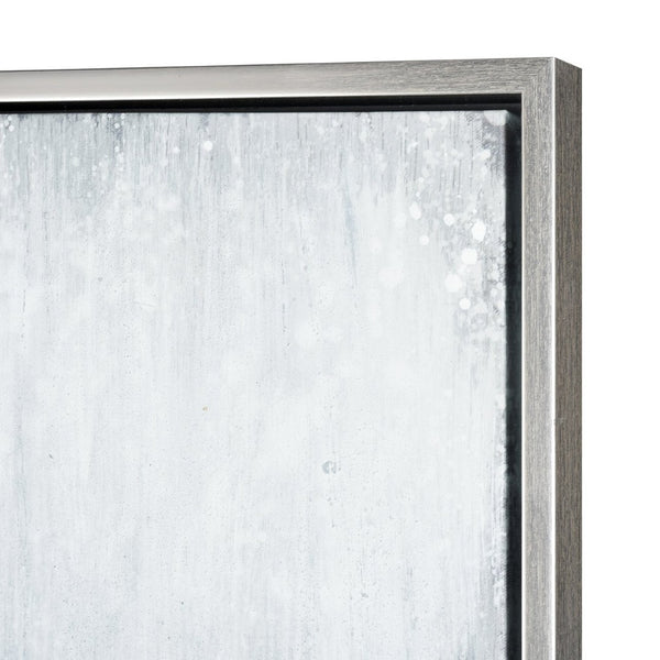 Atlas Turner Contemporary Abstract Wall Art in Silver and Blue, Ready to Hang for Elegant Home Décor WA11162-01