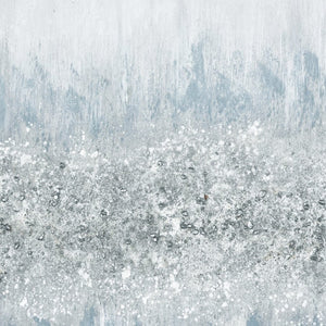 Atlas Turner Contemporary Abstract Wall Art in Silver and Blue, Ready to Hang for Elegant Home Décor WA11162-01