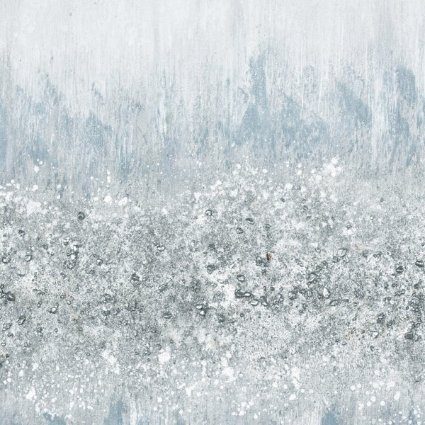 Atlas Turner Contemporary Abstract Wall Art in Silver and Blue, Ready to Hang for Elegant Home Décor WA11162-01