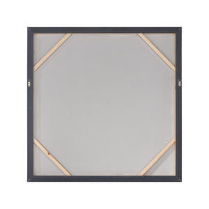 Atlas Umbra Framed Botanical Wall Art - Striking White Silhouette on Textured Black Background, Modern Decor WA11163-01