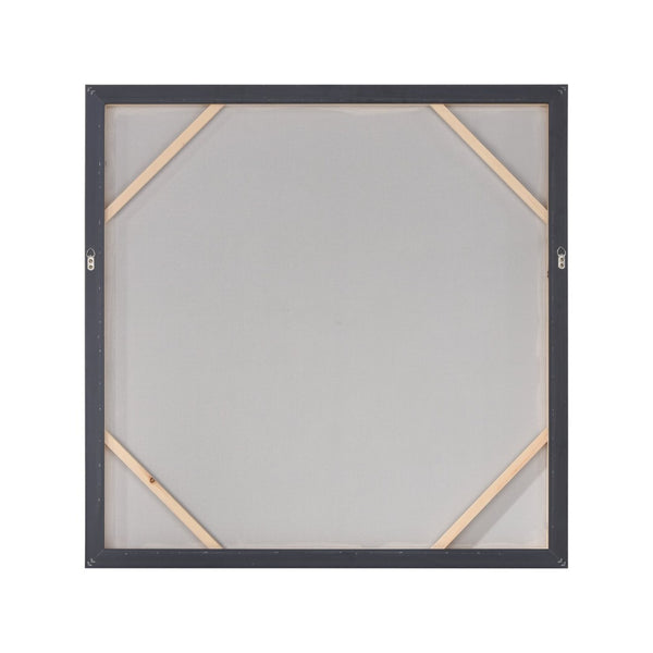Atlas Umbra Framed Botanical Wall Art - Striking White Silhouette on Textured Black Background, Modern Decor WA11163-01