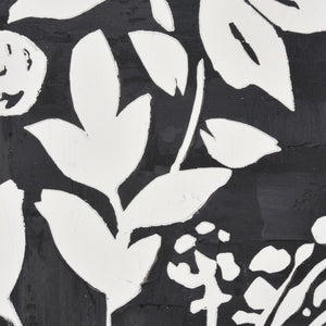 Atlas Umbra Framed Botanical Wall Art - Striking White Silhouette on Textured Black Background, Modern Decor WA11163-01