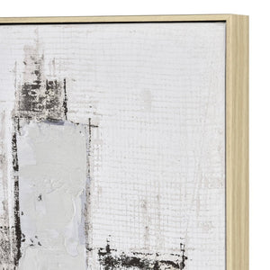 Atlas Urban Mist Abstract Framed Wall Art – Serene Greyscale Cityscape for Modern Home Decor Elegance WA11164-01