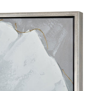 Atlas Valerie Blooms Framed Wall Art - Elegant White Poppy in Silver Frame for Modern Home Décor Accent WA11165-01