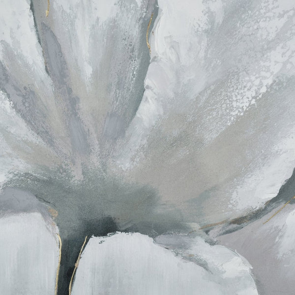 Atlas Valerie Blooms Framed Wall Art - Elegant White Poppy in Silver Frame for Modern Home Décor Accent WA11165-01