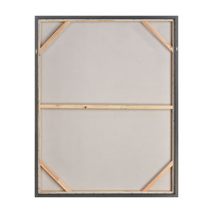 Atlas Vantage Point Hand-Painted Abstract Canvas Wall Art in Earth Tones with Silver Floating Frame WA11166-01