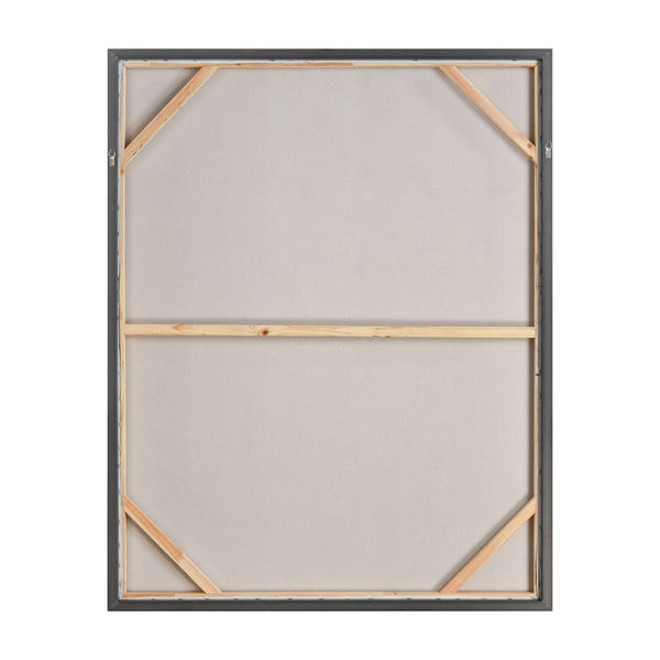 Atlas Vantage Point Hand-Painted Abstract Canvas Wall Art in Earth Tones with Silver Floating Frame WA11166-01
