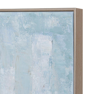 Atlas Varian Oversized Framed Wall Art in Serene Blue & White - Elegant Modern Abstract Canvas Decor WA11167-01