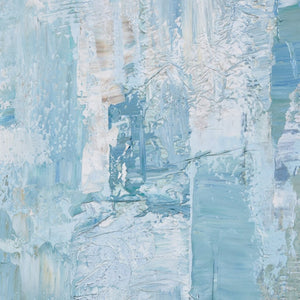 Atlas Varian Oversized Framed Wall Art in Serene Blue & White - Elegant Modern Abstract Canvas Decor WA11167-01