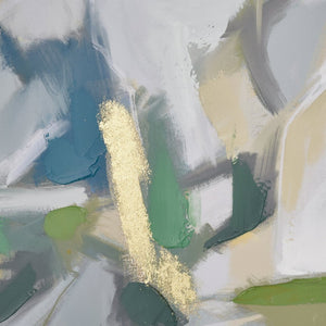 Atlas Verde Abstract Framed Wall Art - Bold Brushstrokes, Gold Accents & Modern Elegance for Your Space WA11169-01