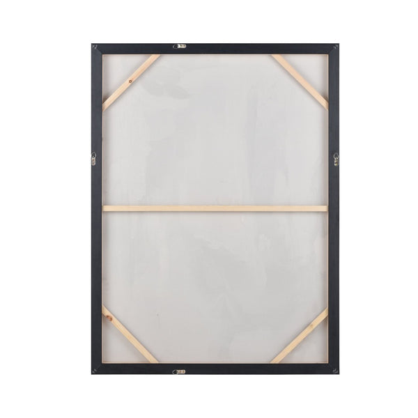 Atlas Verte Modern Abstract Framed Wall Art - Layered Texture with Pthalo Green & Silver Accents, 35.5" W WA11170-01