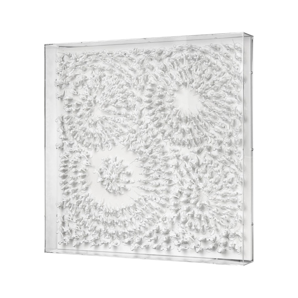 Atlas Viewpoint Striking Dimensional Wall Art - Contemporary Acrylic Sculpture with White Toy Soldiers WA11172-01
