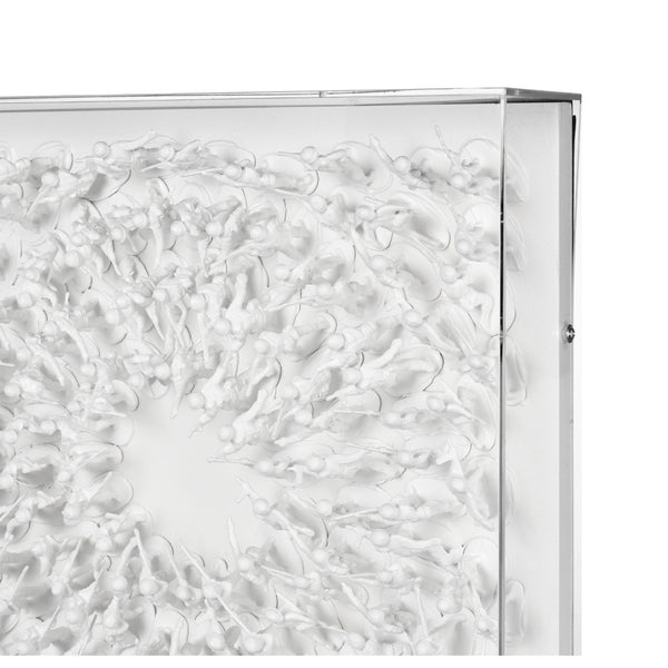 Atlas Viewpoint Striking Dimensional Wall Art - Contemporary Acrylic Sculpture with White Toy Soldiers WA11172-01