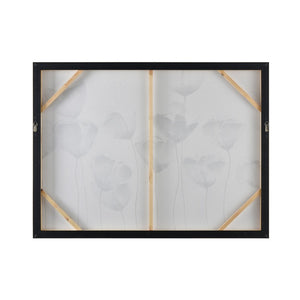 Atlas Wald Poppy Framed Wall Art - Elegant Black & White Floral Decor with Gold Accents for Any Room WA11173-01