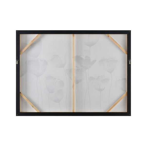Atlas Wald Poppy Framed Wall Art - Elegant Black & White Floral Decor with Gold Accents for Any Room WA11173-01