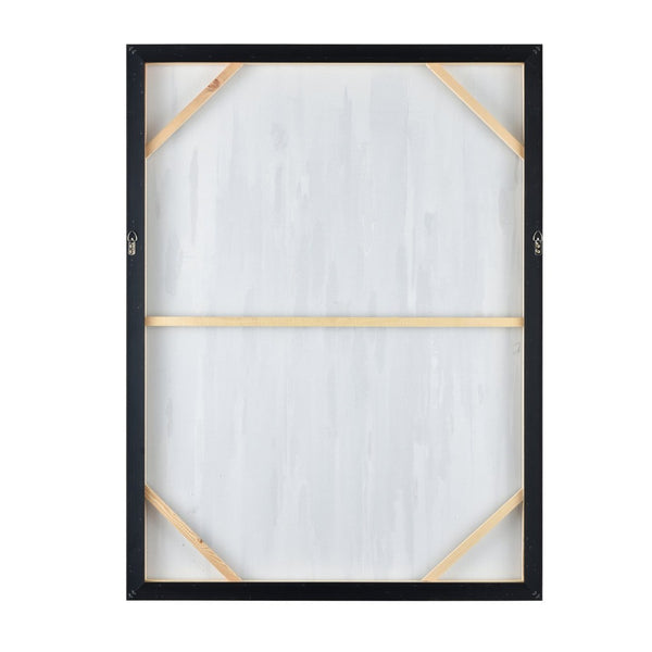 Atlas Waller Modern Abstract Wall Art - Teal & Blue Vertical Stripes with Gold Accents, Ready to Hang WA11174-01