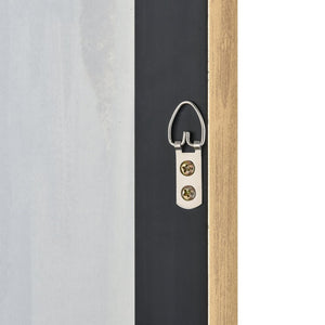 Atlas Waller Modern Abstract Wall Art - Teal & Blue Vertical Stripes with Gold Accents, Ready to Hang WA11174-01