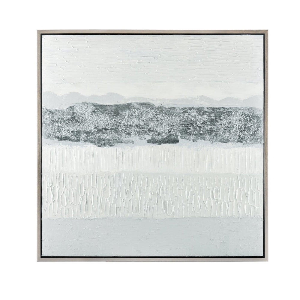 Atlas Walters Bay Framed Wall Art - Abstract Coastal Design in Muted Greys for Modern Home Decor Elegance WA11175-01
