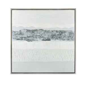 Atlas Walters Bay Framed Wall Art - Abstract Coastal Design in Muted Greys for Modern Home Decor Elegance WA11175-01
