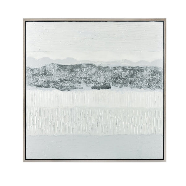 Atlas Walters Bay Framed Wall Art - Abstract Coastal Design in Muted Greys for Modern Home Decor Elegance WA11175-01
