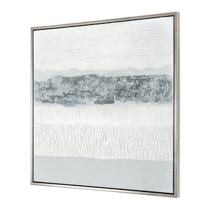 Atlas Walters Bay Framed Wall Art - Abstract Coastal Design in Muted Greys for Modern Home Decor Elegance WA11175-01