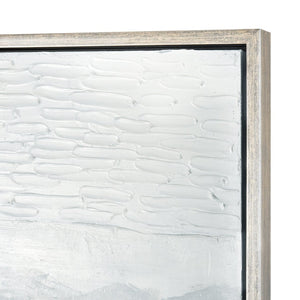 Atlas Walters Bay Framed Wall Art - Abstract Coastal Design in Muted Greys for Modern Home Decor Elegance WA11175-01