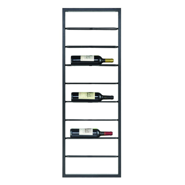 Atlas Wavertree Wine Rack - Modern Wall-Mounted Storage for 8 Bottles, Perfect for Stylish Home Bars Horizontal Black WA11177-01