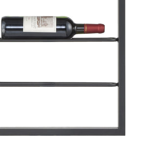 Atlas Wavertree Wine Rack - Modern Wall-Mounted Storage for 8 Bottles, Perfect for Stylish Home Bars Horizontal Black WA11177-01