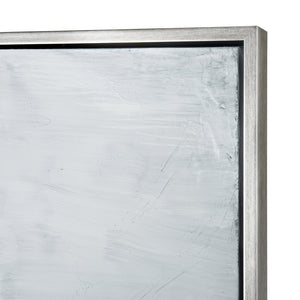 Atlas Weber Lake Framed Wall Art - Modern Abstract Piece with Silver Accents for Contemporary Elegance WA11178-01