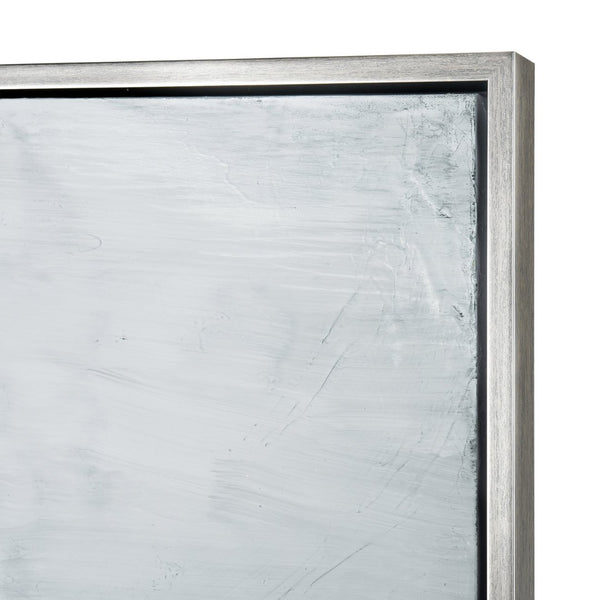 Atlas Weber Lake Framed Wall Art - Modern Abstract Piece with Silver Accents for Contemporary Elegance WA11178-01
