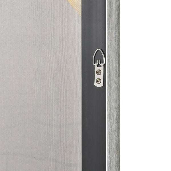 Atlas Weber Lake Framed Wall Art - Modern Abstract Piece with Silver Accents for Contemporary Elegance WA11178-01